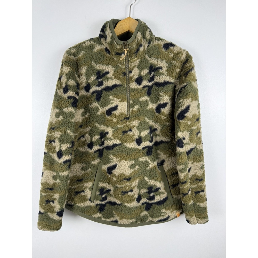 SHE Outdoor Women's Camo fuzzy fleece pullover with half-zip closure Size Small